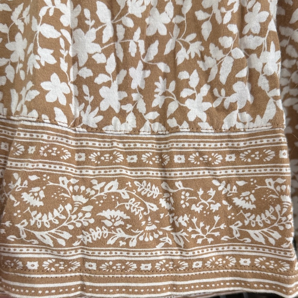 J. Jill Brown and Cream Floral Top - Picture 3 of 4
